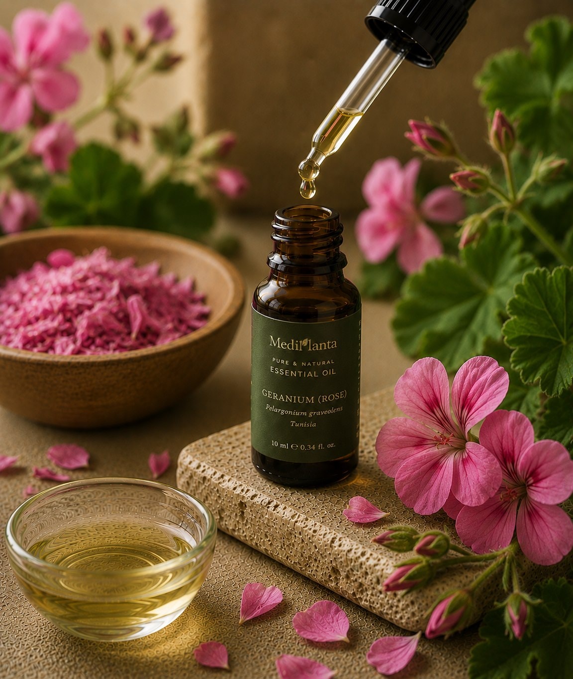 Geranium (rose) — Pelargonium graveolens