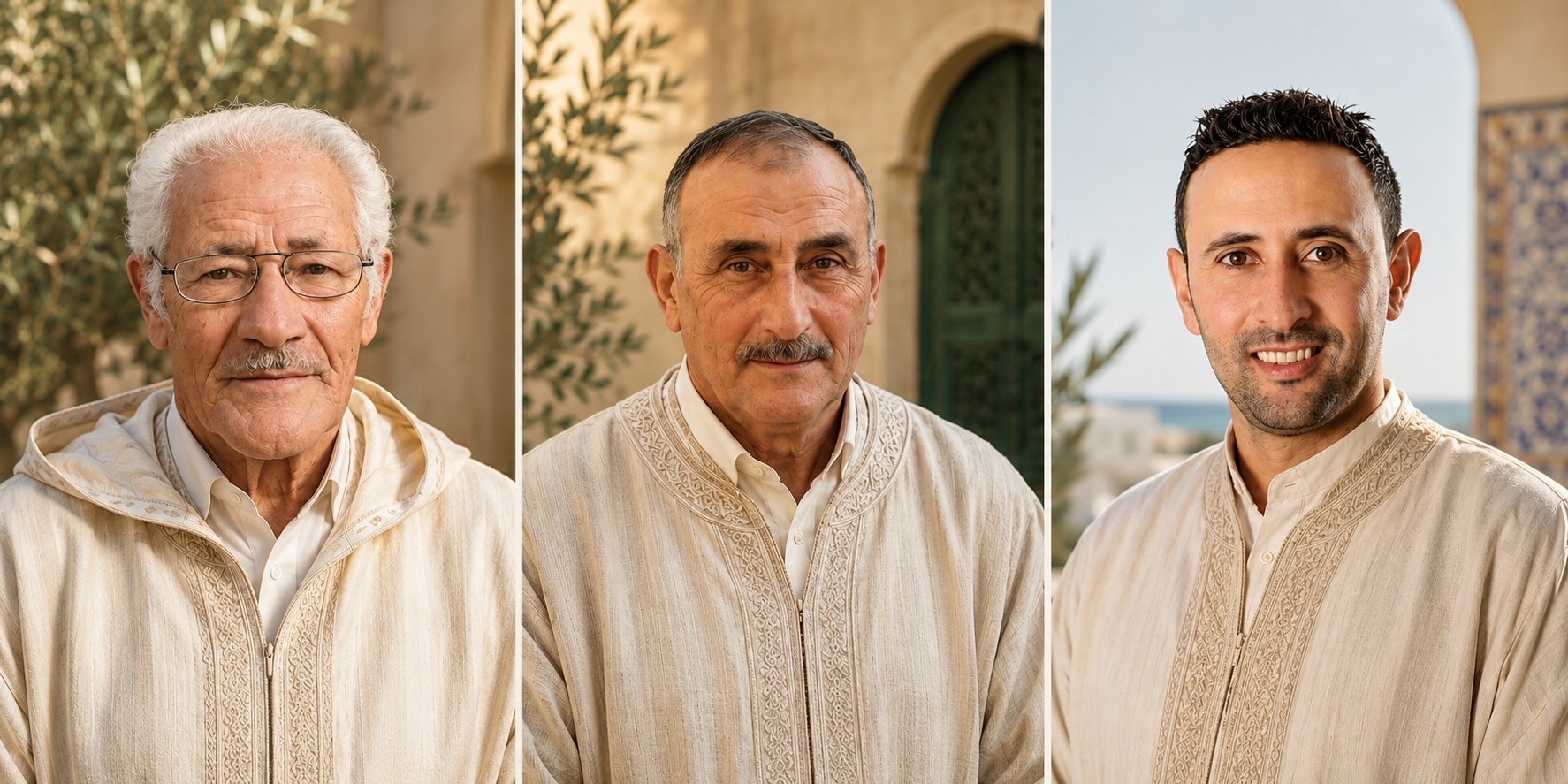Three generations of the Gargouri family representing the heritage and international vision behind MediPlanta.